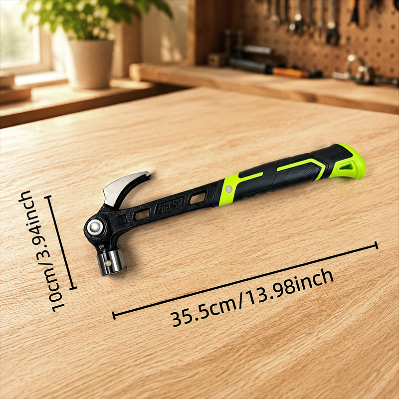 🔨50 % Rabatt!!🏗️ Robuster Mehrzweck-Klauenhammer – Profiqualität & wärmebehandelt – Rutschfester Griff, perfekt für Zimmerei, Abriss oder Heimwerkerarbeiten – langlebig und ausbalanciert 🛠️