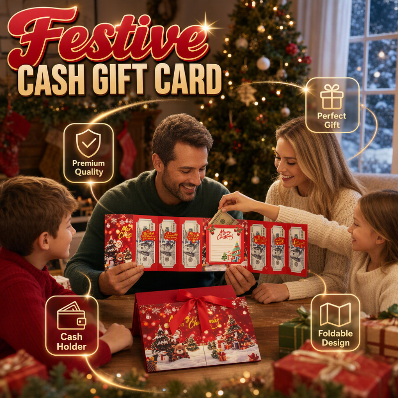 🔥🎁1+1 GRATIS!!🎄🎅Festliche Geldgeschenkkarte