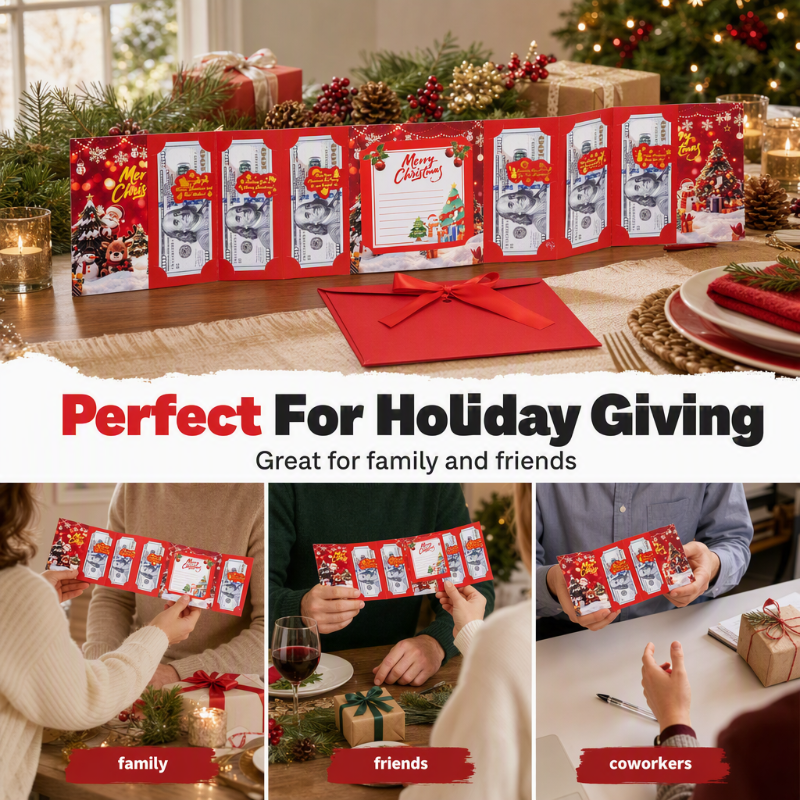 🔥🎁1+1 GRATIS!!🎄🎅Festliche Geldgeschenkkarte