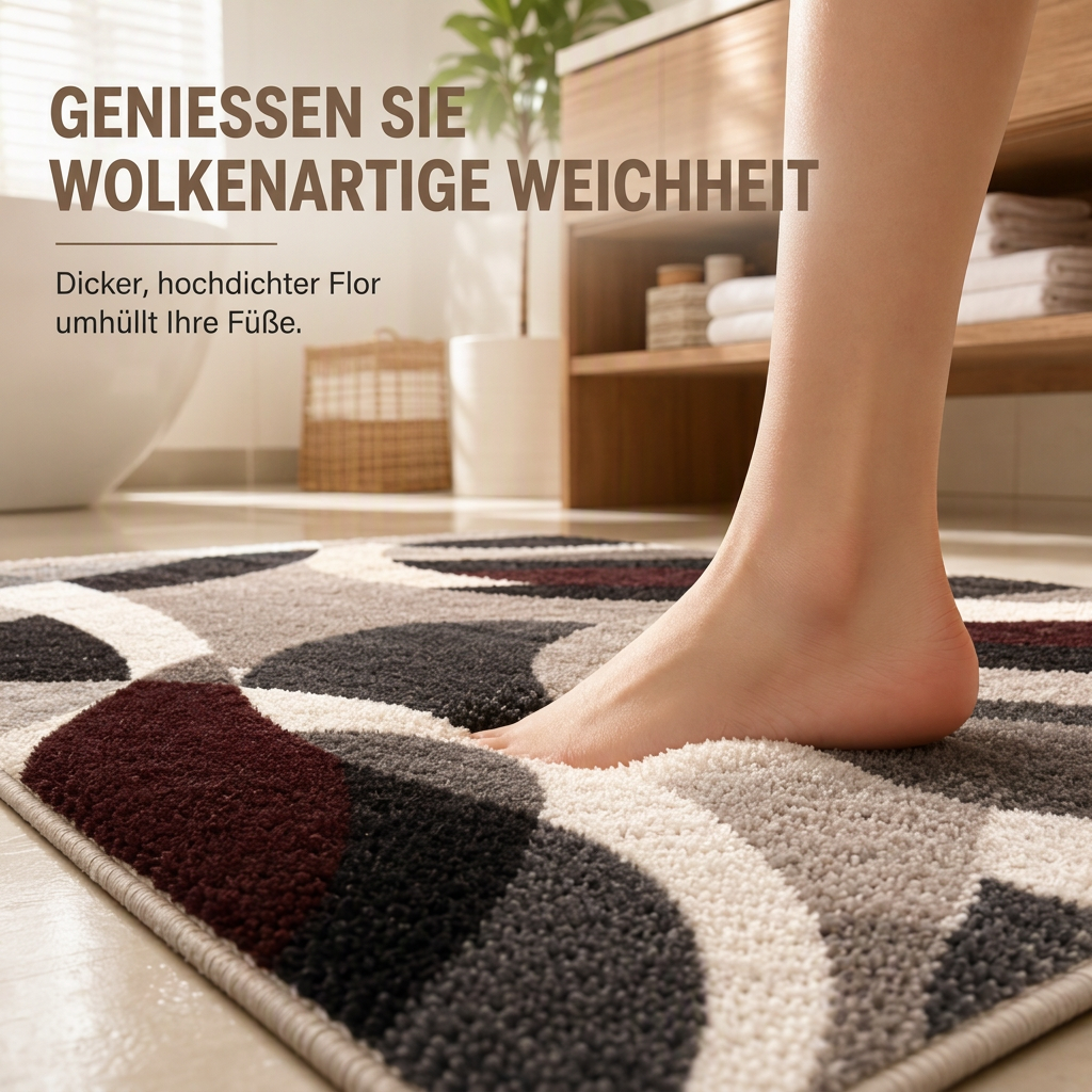 🛁 50 % RABATT! ✨ Badematte im nordischen Stil aus Kunstkaschmir – Ultraweiche, hochdichte Mikrofaser, sofort trocknend und mit verstärkten Kanten – Luxuriöser Komfort für Ihr Badezimmer 🚿