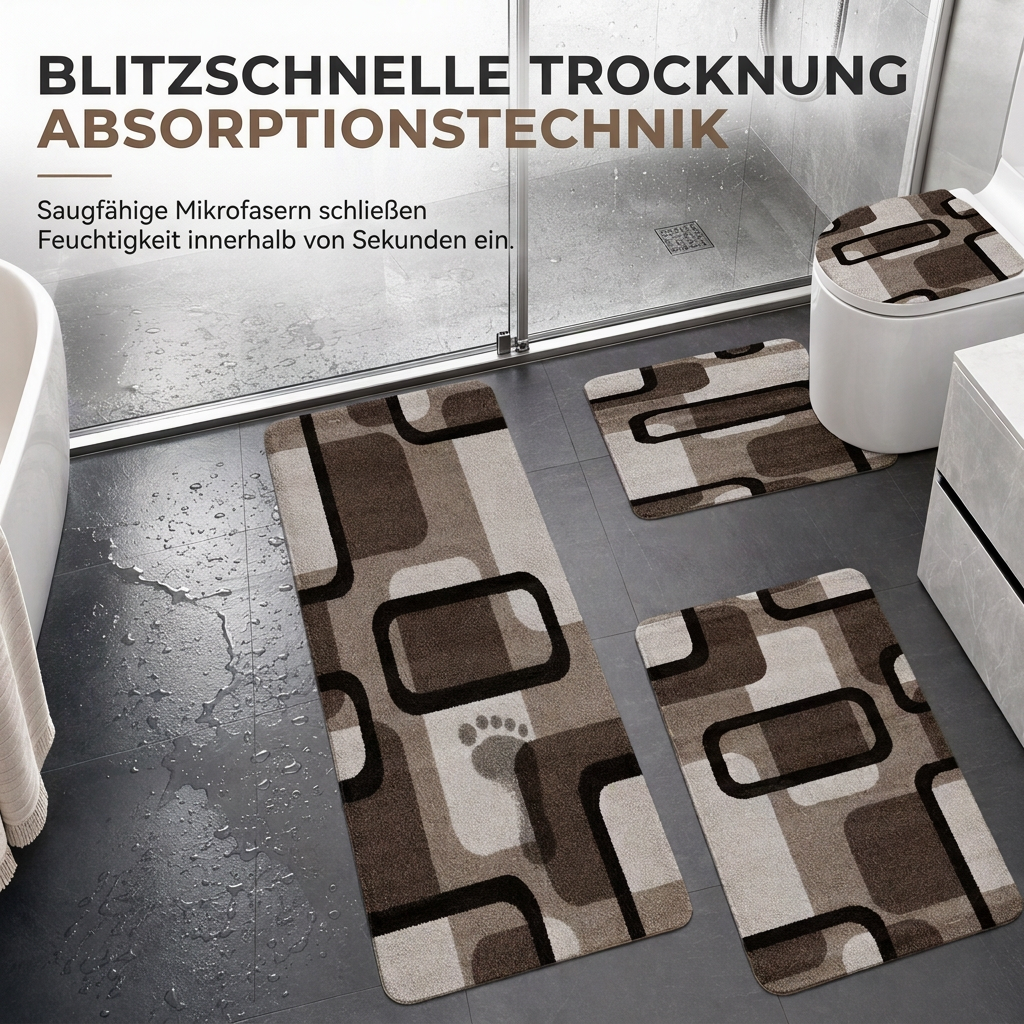 🛁 50 % RABATT! ✨ Badematte im nordischen Stil aus Kunstkaschmir – Ultraweiche, hochdichte Mikrofaser, sofort trocknend und mit verstärkten Kanten – Luxuriöser Komfort für Ihr Badezimmer 🚿