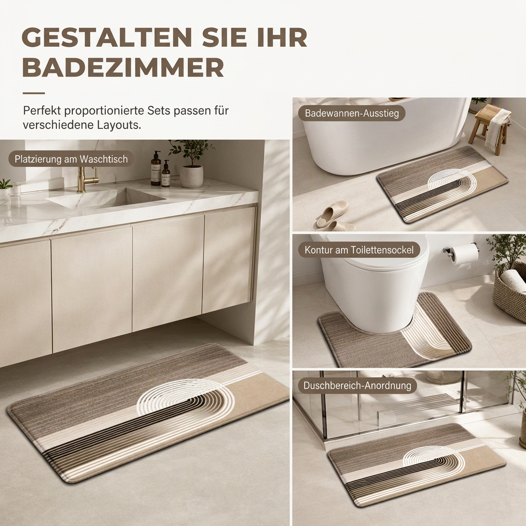 🛁 50 % RABATT! ✨ Badematte im nordischen Stil aus Kunstkaschmir – Ultraweiche, hochdichte Mikrofaser, sofort trocknend und mit verstärkten Kanten – Luxuriöser Komfort für Ihr Badezimmer 🚿