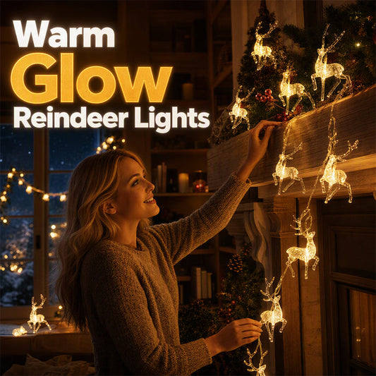 🔥 50 % Rabatt!! ✨🦌 Weihnachts-LED-Lichterkette mit Rentiermotiv