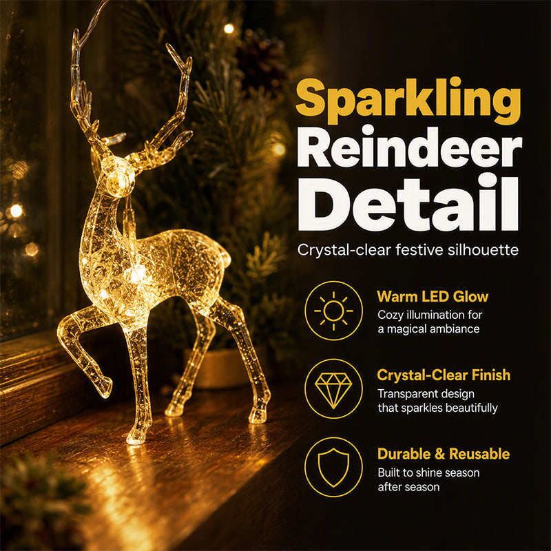 🔥 50 % Rabatt!! ✨🦌 Weihnachts-LED-Lichterkette mit Rentiermotiv