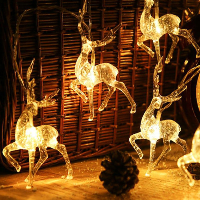 🔥 50 % Rabatt!! ✨🦌 Weihnachts-LED-Lichterkette mit Rentiermotiv
