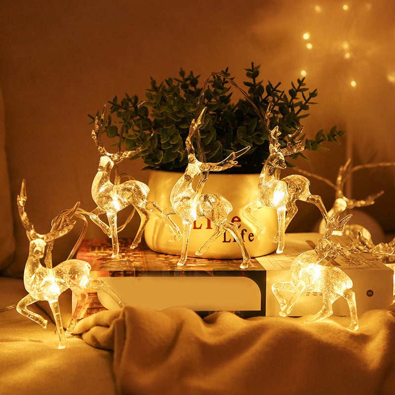 🔥 50 % Rabatt!! ✨🦌 Weihnachts-LED-Lichterkette mit Rentiermotiv
