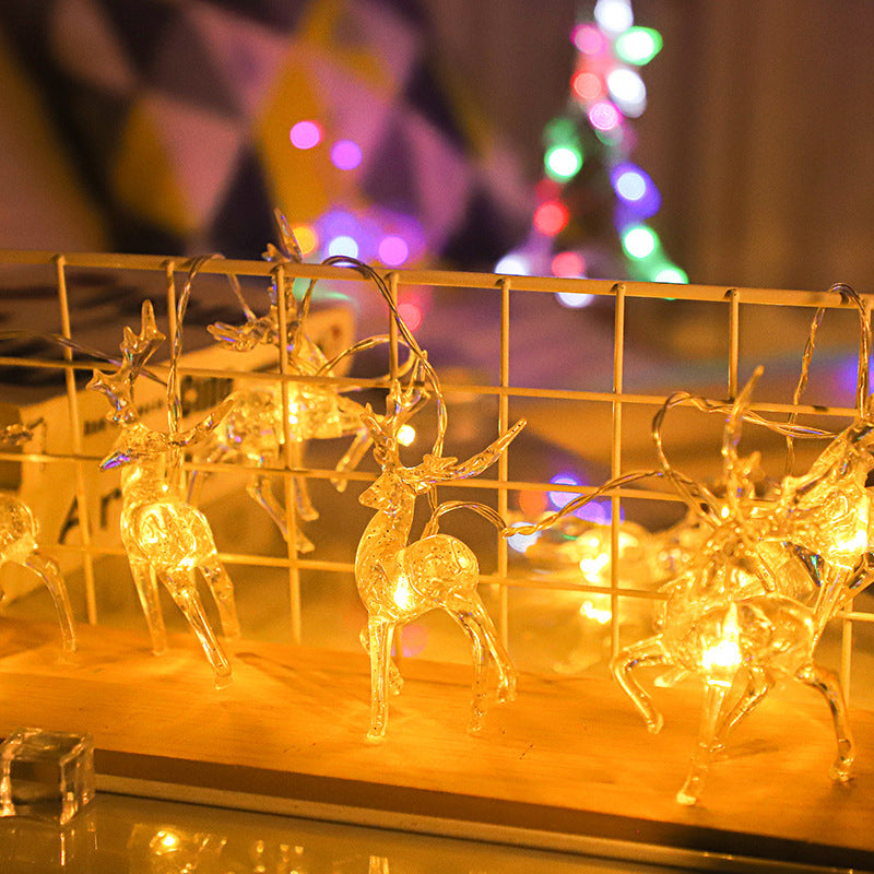 🔥 50 % Rabatt!! ✨🦌 Weihnachts-LED-Lichterkette mit Rentiermotiv