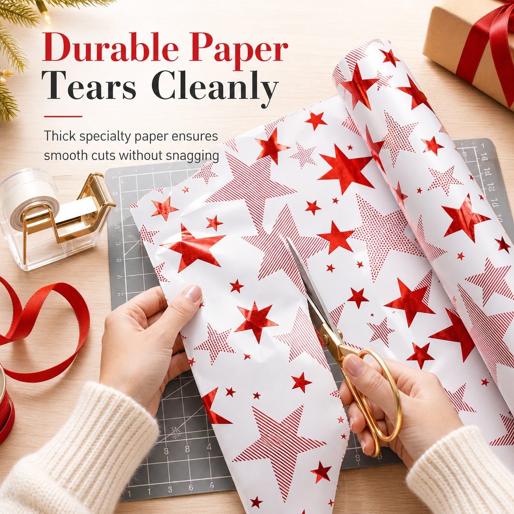 🔥 2+1 GRATIS!! 🎁 Jedes Geschenk wird zum besonderen Hingucker – Weihnachtspapierrolle