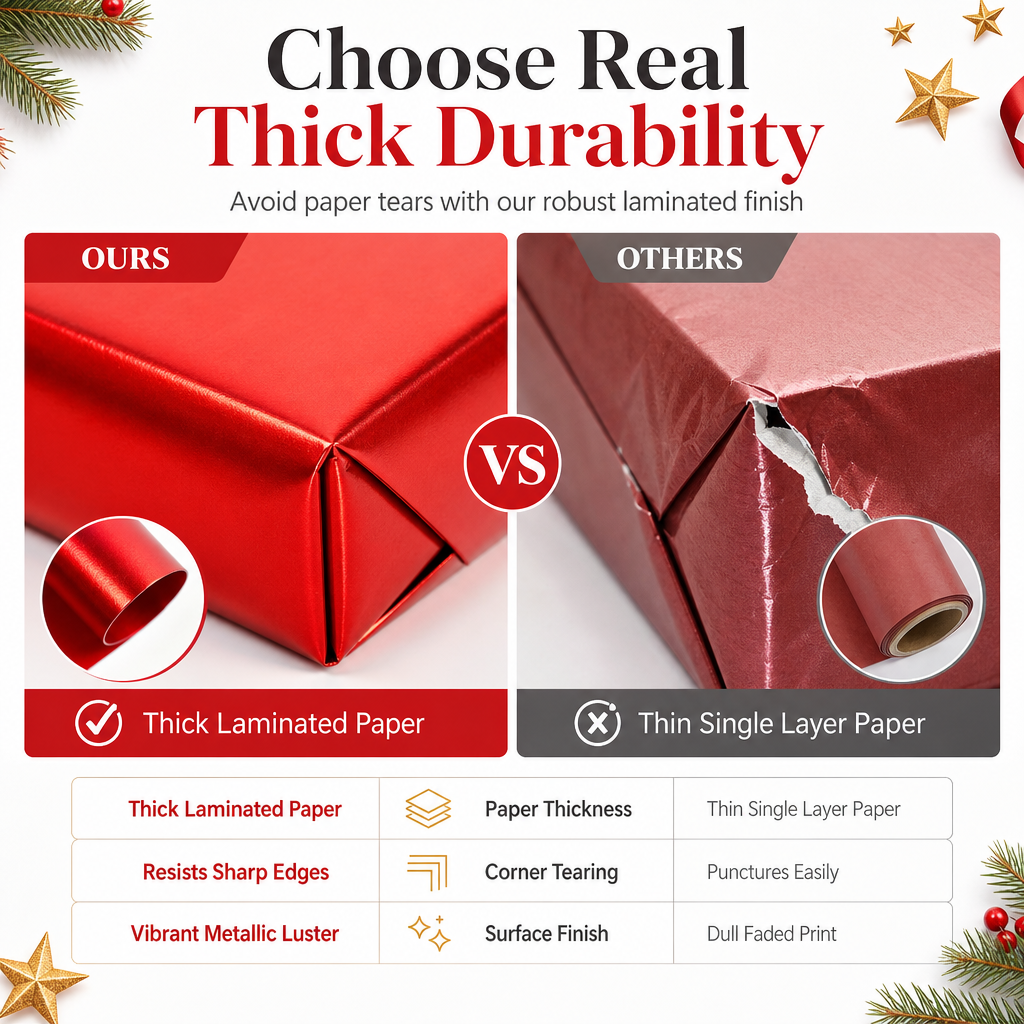 🔥 2+1 GRATIS!! 🎁 Jedes Geschenk wird zum besonderen Hingucker – Weihnachtspapierrolle