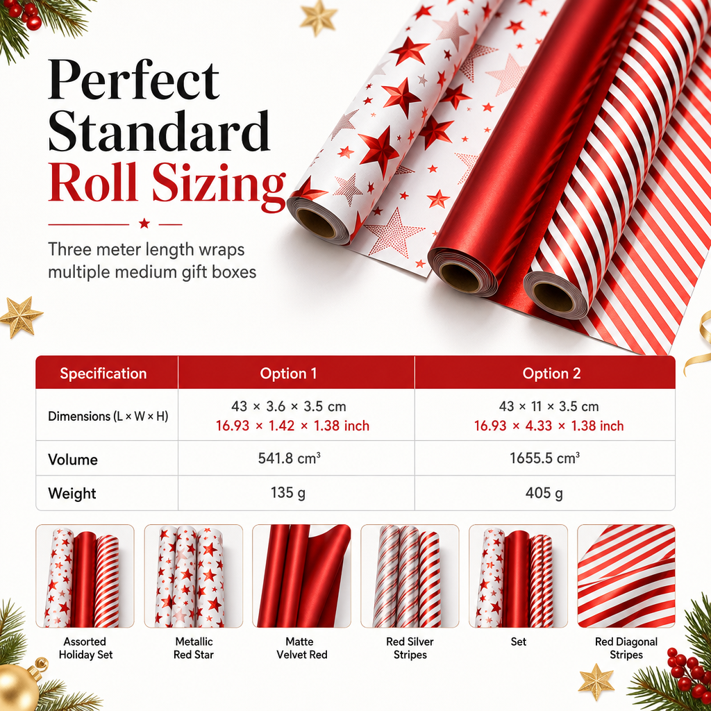 🔥 2+1 GRATIS!! 🎁 Jedes Geschenk wird zum besonderen Hingucker – Weihnachtspapierrolle
