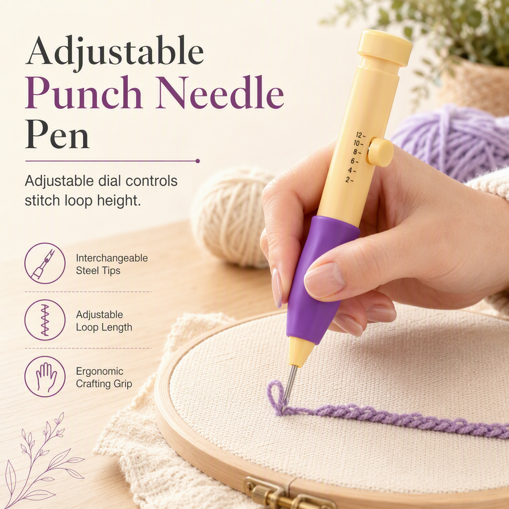 🔥🎁 2+1 GRATIS!!✨ Punch Needle Stickwerkzeug-Set