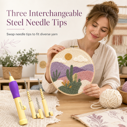 🔥🎁 2+1 GRATIS!!✨ Punch Needle Stickwerkzeug-Set