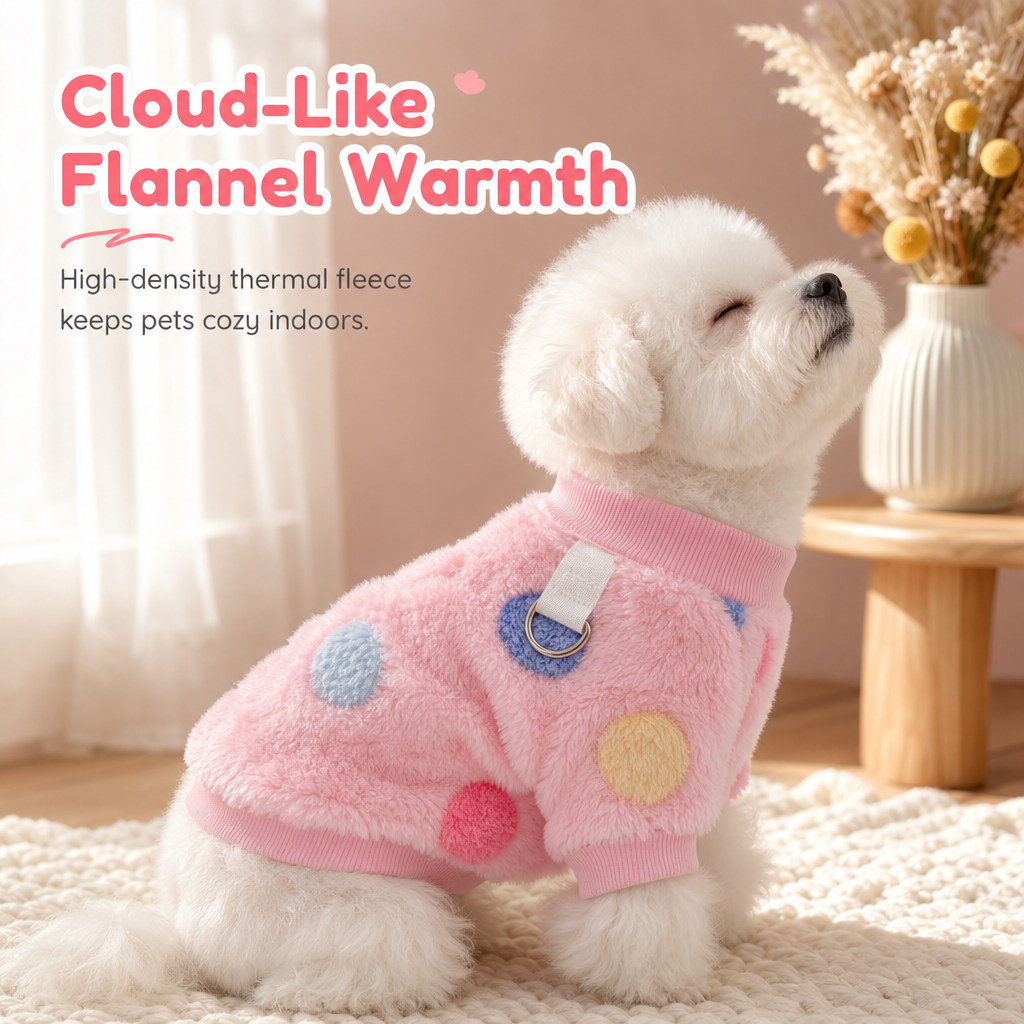 🐾💕 Warme Haustier-Sweaterweste mit Leinenring 🐶🐱