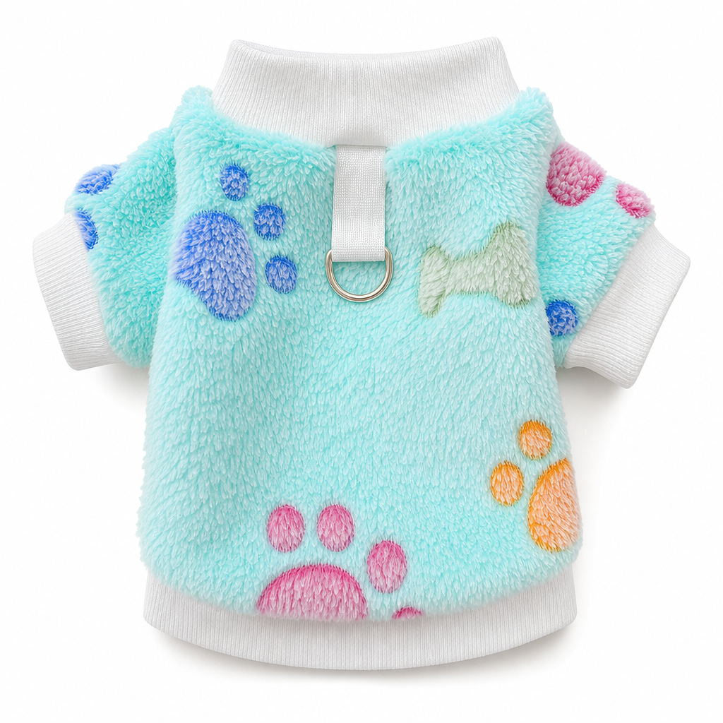 🐾💕 Warme Haustier-Sweaterweste mit Leinenring 🐶🐱