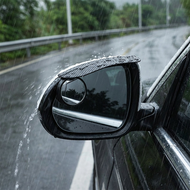 📢📢50 % Rabatt!! ⏰2 Stück Auto-Seitenspiegel-Regenabweiser – Regenblenden mit Carbon-Optik aus ABS🌧️