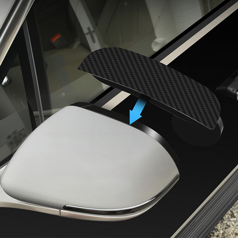 📢📢50 % Rabatt!! ⏰2 Stück Auto-Seitenspiegel-Regenabweiser – Regenblenden mit Carbon-Optik aus ABS🌧️