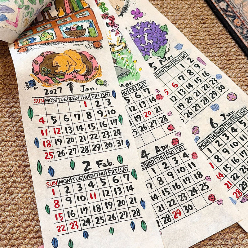 🔥🎁Neu 50% RABATT🔥 Kreativer Wandkalender 2027 (langer Rollenkalender)