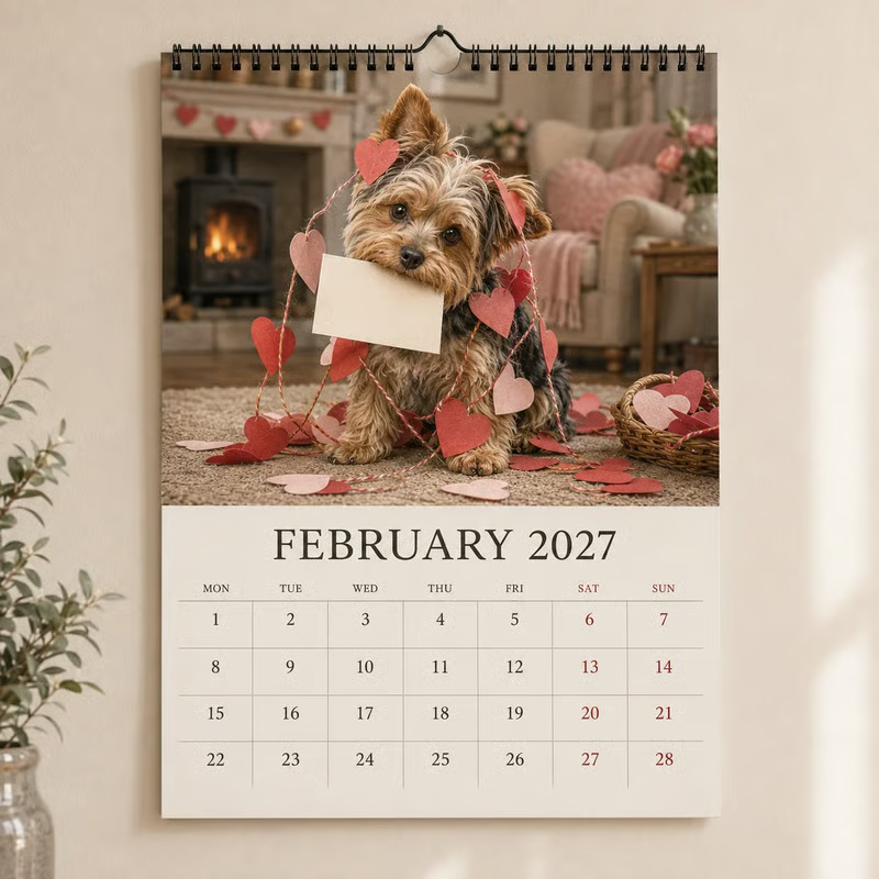 Lustiger Yorkshire Terrier Wandkalender 2027 | A4 Hängekalender