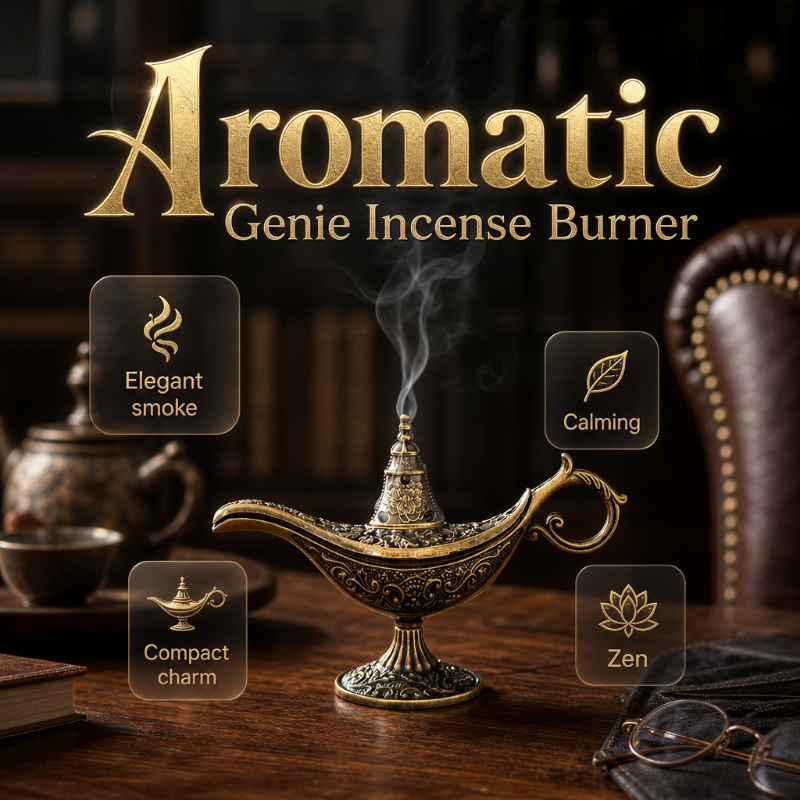 🔥 1+1 GRATIS!! 🪔 Retro Aladdin-Wunderlampe Räuchergefäß, Vintage Aroma Diffuser