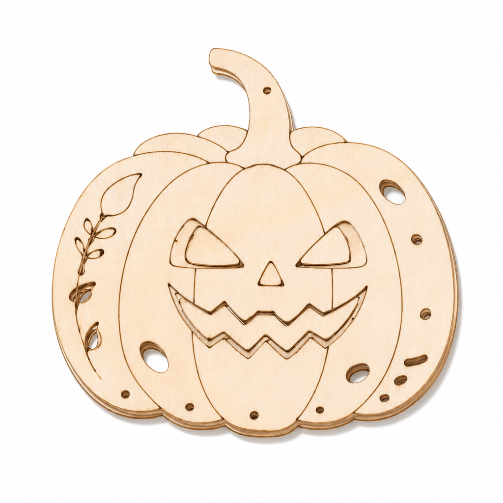 🔥🎁 2+1 GRATIS!! 🥳🎃 Halloween Bastelset aus Holz mit Kürbis | DIY-Windspiel✨