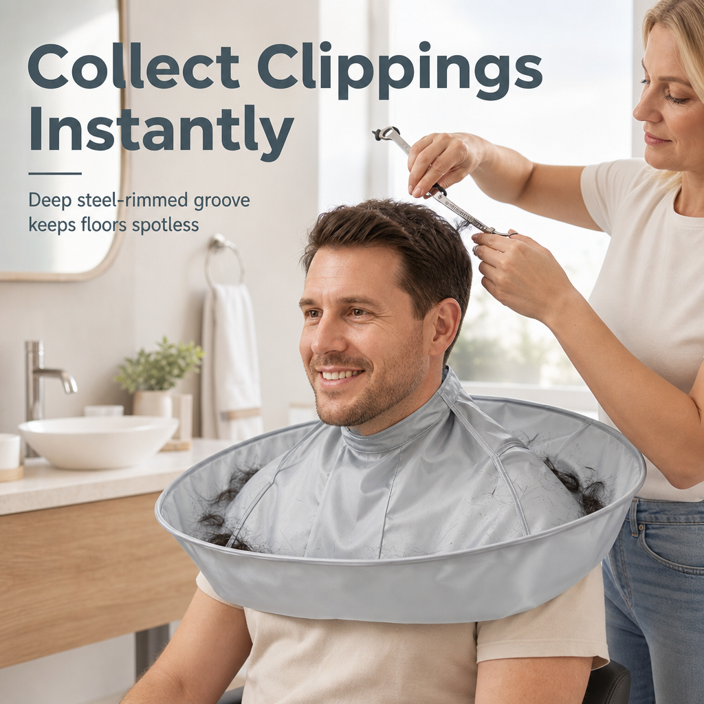 🔥✂️ 50 % Rabatt!! ✨Grauer, atmungsaktiver Haarschneideumhang und geruchloser Haarfärbemantel für Erwachsene