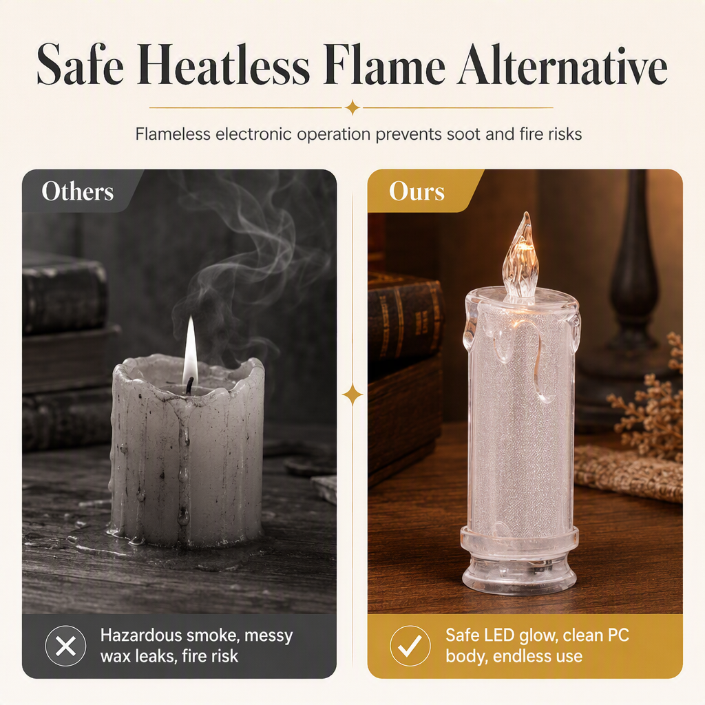 ⏳Zeitlich begrenztes Angebot: 50 % Rabatt⏰ Leuchtendes elektronisches LED-Kerzen-Nachtlicht🕯️💡