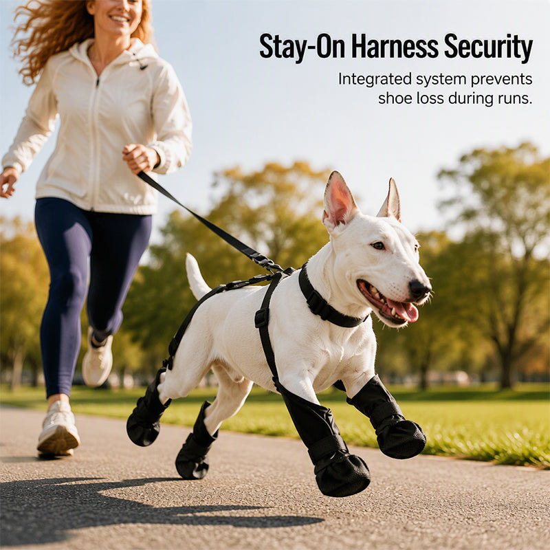 ⏰🐕Heißer Sale 50% RABATT💦 Wasserdichte Anti-Drop-Hundeschuhe mit verstellbarem Geschirr und Hosenträger