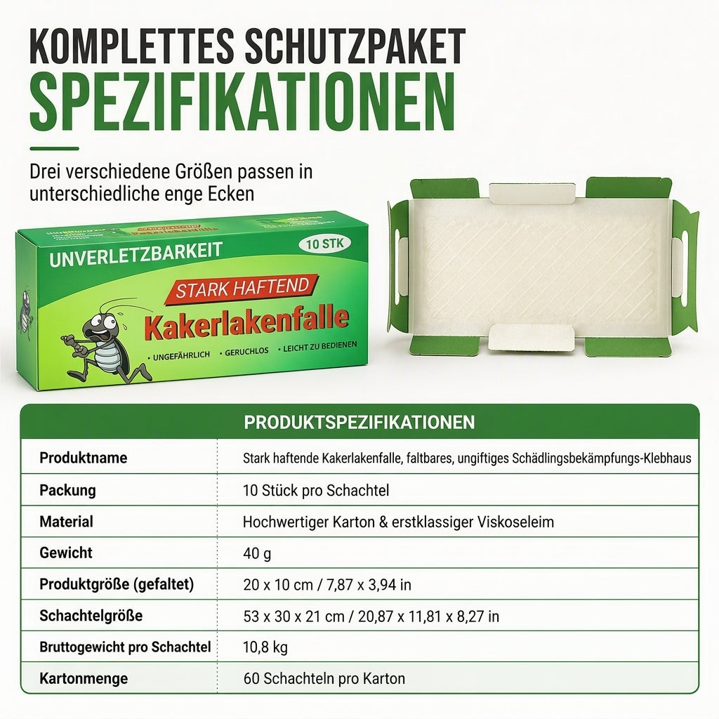 🔥 Klebefallen gegen Kakerlaken | 10er-Packung