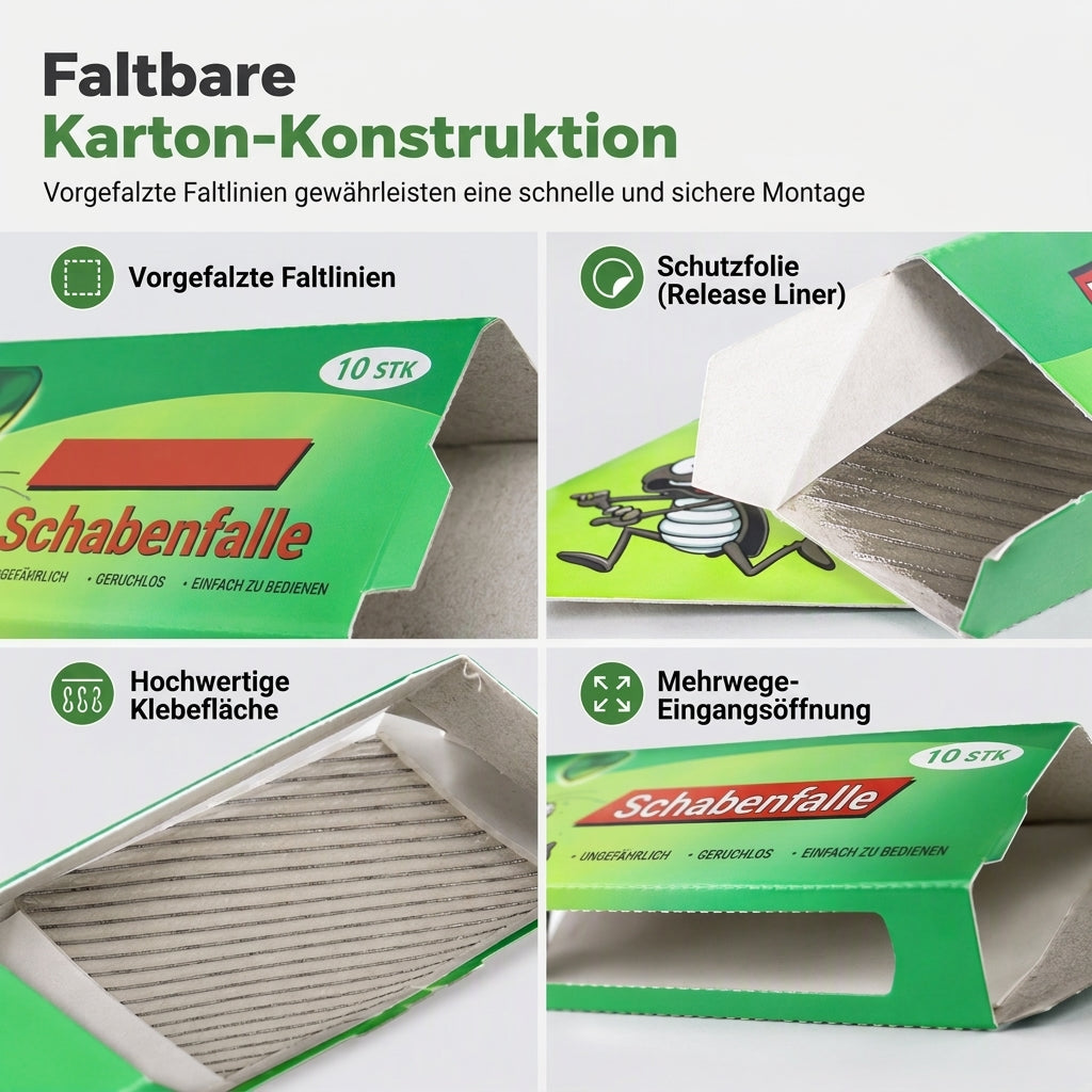 🔥 Klebefallen gegen Kakerlaken | 10er-Packung