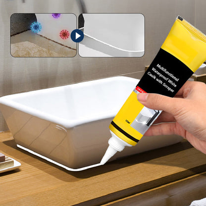 ✨2 kaufen, 1 gratis✨Multifunktionale, wasserfeste, weiße Dichtungsmasse mit Schaber🛠️🧱