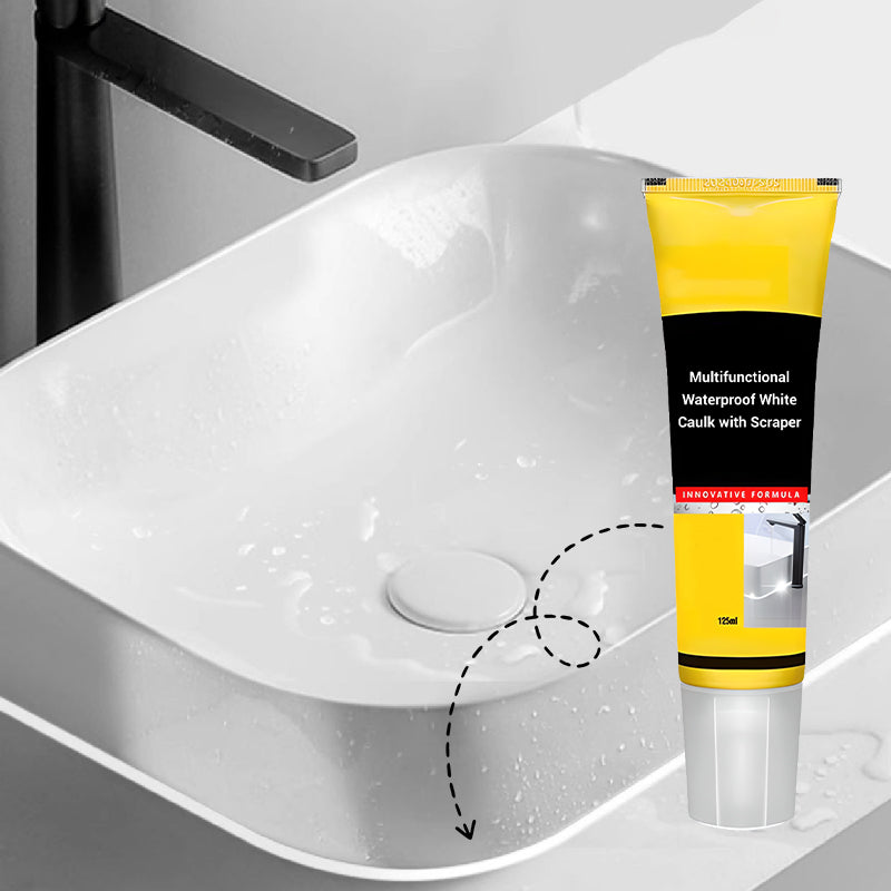 ✨2 kaufen, 1 gratis✨Multifunktionale, wasserfeste, weiße Dichtungsmasse mit Schaber🛠️🧱