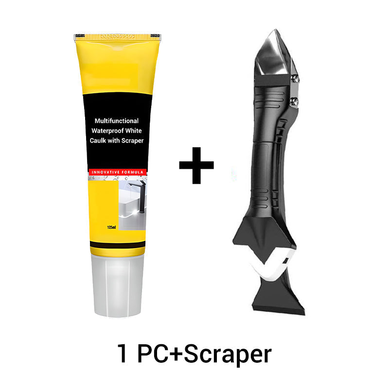 ✨2 kaufen, 1 gratis✨Multifunktionale, wasserfeste, weiße Dichtungsmasse mit Schaber🛠️🧱