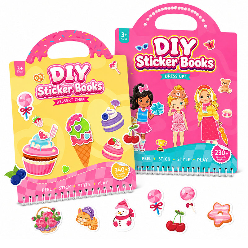 🔥🎁Neu 50% RABATT!!🎨 Tragbares, wiederverwendbares DIY-Stickerbuch für Kinder🧒👧