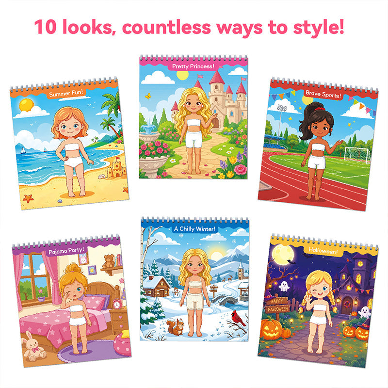 🔥🎁Neu 50% RABATT!!🎨 Tragbares, wiederverwendbares DIY-Stickerbuch für Kinder🧒👧