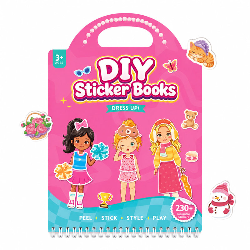 🔥🎁Neu 50% RABATT!!🎨 Tragbares, wiederverwendbares DIY-Stickerbuch für Kinder🧒👧