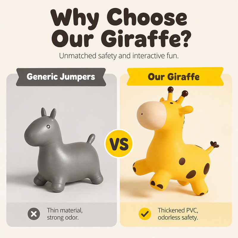 🦒 Niedliches Giraffen-Hüpfspieltier für Kinder, aktives Spielzeug