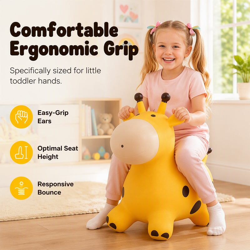 🦒 Niedliches Giraffen-Hüpfspieltier für Kinder, aktives Spielzeug