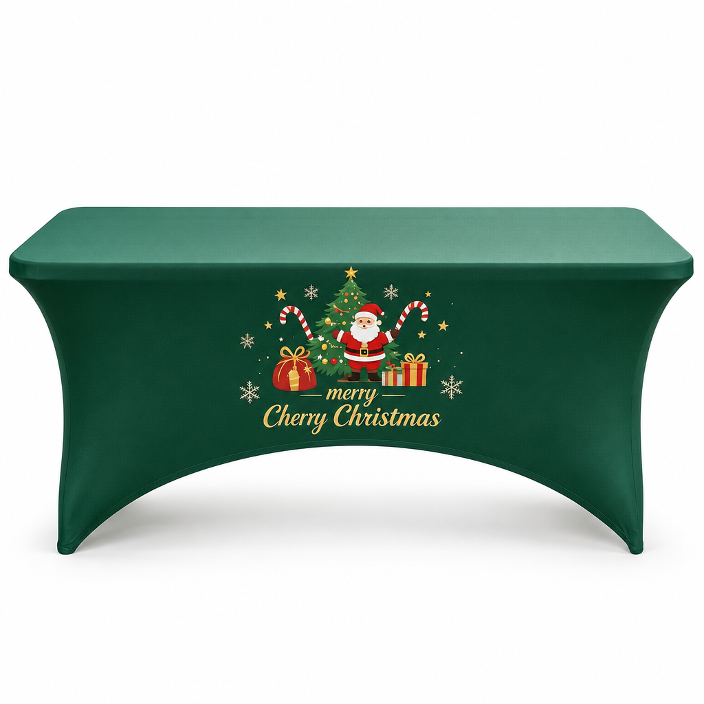 🎄50 % Rabatt!!🎅 Weihnachtliche Stretch-Tischdecke | Rechteckig, passgenau