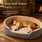 🐾 50% Rabatt – Abnehmbares ovales Haustierbett aus Polar-Fleece und Oxford-Stoff mit feuchtigkeitsabweisender, rutschfester Unterseite und Schwammkissen für Hunde und Katzen