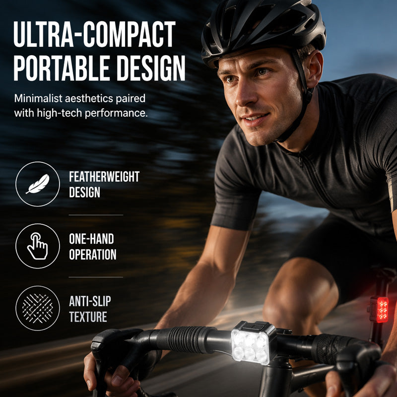 🥳2026 HEISSER VERKAUF🥳💞Über 50.000 verkauft! 🚲📱 50 % RABATT! Stoßfeste Fahrrad-Handyhalterung + 6-LED-Lichtset – 180 Lumen, wiederaufladbar über USB-C, zwei unabhängige Leuchten, wasserdicht. Sicher Radfahren bei Nacht! 🛡️💪