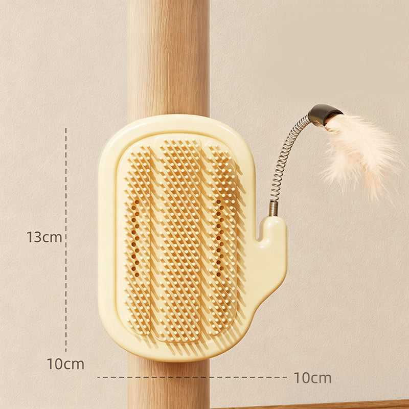 🐱✨2-in-1 Eck-Fellpflegebürste für Haustiere mit Federstab
