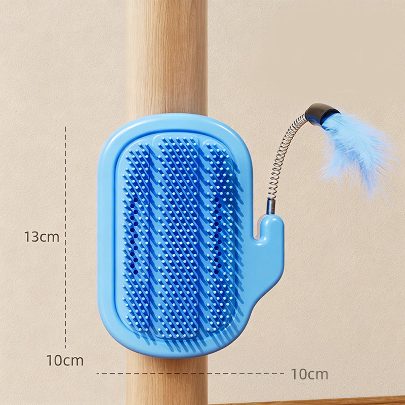 🐱✨2-in-1 Eck-Fellpflegebürste für Haustiere mit Federstab