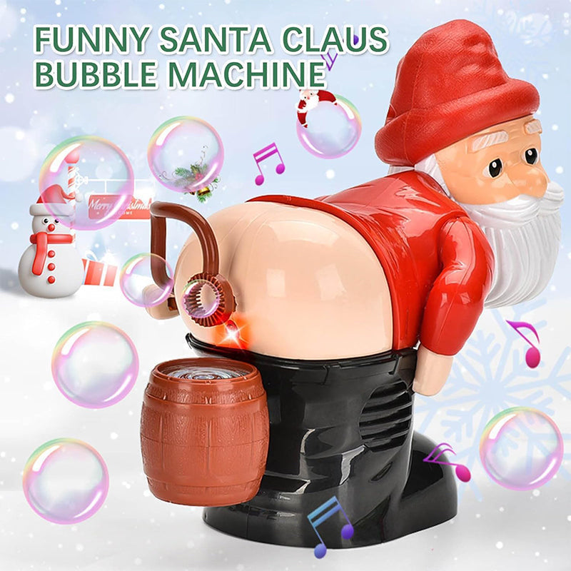 🎅 50 % RABATT! ✨ Weihnachtsmann-Seifenblasenmaschine – Automatisches Seifenblasenpusten mit nur einem Klick, fröhliche Musik und blinkende Nachtlichter – Niedliches Weihnachtsspielzeug für Kinder und Familienspaß 🎄