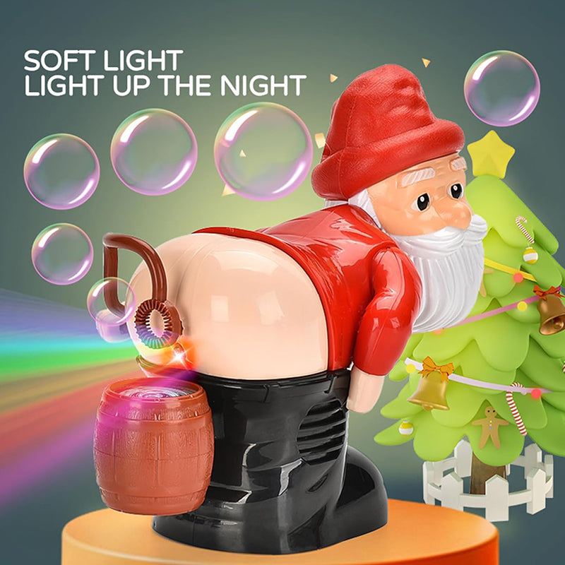 🎅 50 % RABATT! ✨ Weihnachtsmann-Seifenblasenmaschine – Automatisches Seifenblasenpusten mit nur einem Klick, fröhliche Musik und blinkende Nachtlichter – Niedliches Weihnachtsspielzeug für Kinder und Familienspaß 🎄