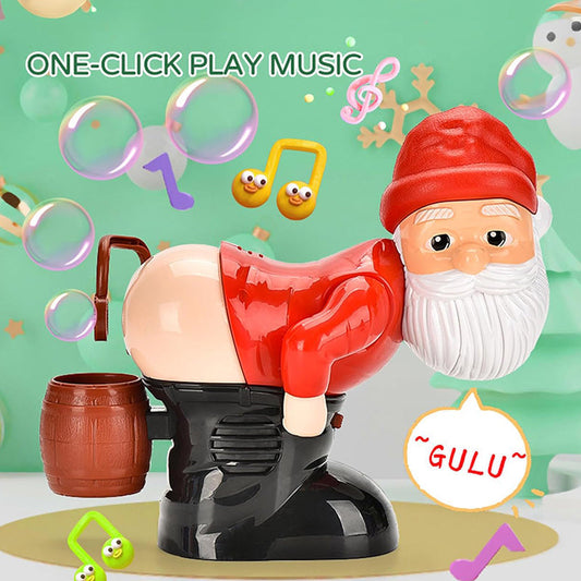 🎅 50 % RABATT! ✨ Weihnachtsmann-Seifenblasenmaschine – Automatisches Seifenblasenpusten mit nur einem Klick, fröhliche Musik und blinkende Nachtlichter – Niedliches Weihnachtsspielzeug für Kinder und Familienspaß 🎄