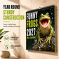 🐸 Lustiger Frosch-Wandkalender 2027 – Niedlicher, humorvoller Froschkalender, originelles Amphibien-Geschenk, Natur- und Wildtier-Dekoration