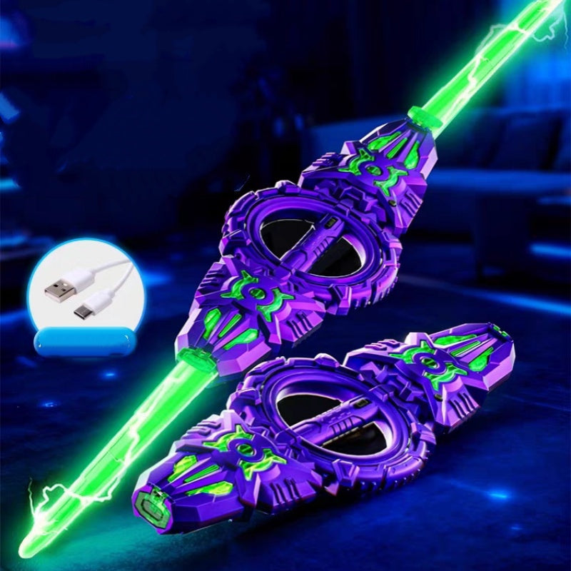 ⚔️360° drehbares LED-Doppelklingenschwert | Wiederaufladbares Leuchtspielzeug