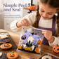 🎃💀100 Stück selbstklebende Halloween-Geschenktüten – wiederverwendbar, 4-in-1-Totenkopf-Design