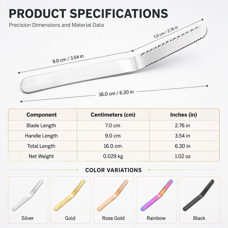 Professionelles 3-in-1-Buttermesser und -Streicher aus Edelstahl 304