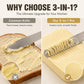 Professionelles 3-in-1-Buttermesser und -Streicher aus Edelstahl 304